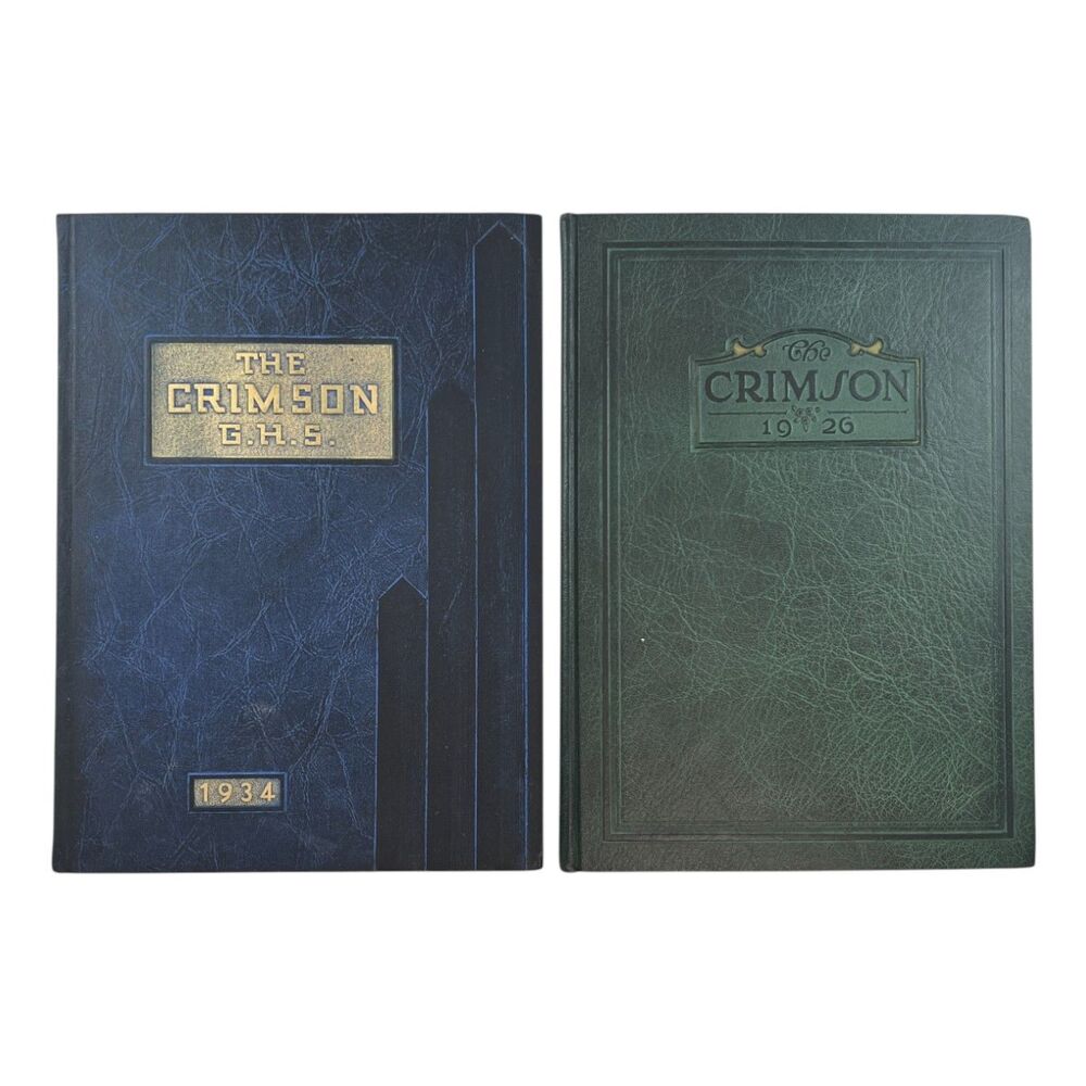 Antique 1926 & 1934 Goshen High School Yearbooks Indiana